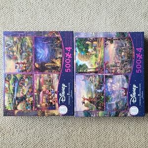 Ceaco thomas kinkade Disney 4 in 1 500 piece jigsaw puzzle